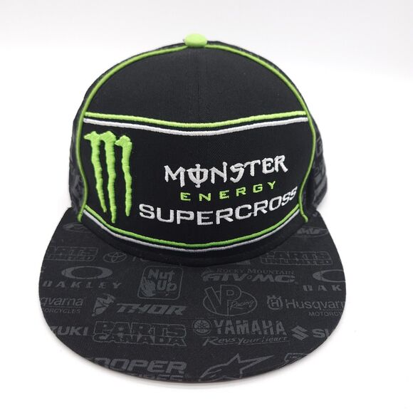 Monster Energy Supercross Strapback Hat Motorcycle Racing All Over Print Cap - Picture 2 of 6